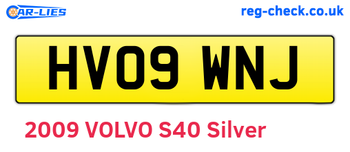 HV09WNJ are the vehicle registration plates.