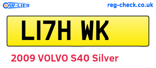 L17HWK are the vehicle registration plates.