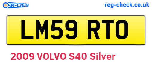 LM59RTO are the vehicle registration plates.
