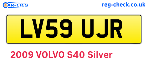 LV59UJR are the vehicle registration plates.