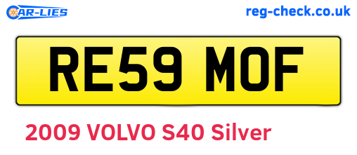 RE59MOF are the vehicle registration plates.