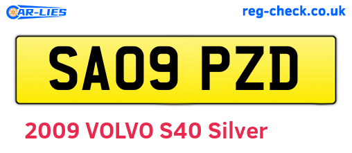 SA09PZD are the vehicle registration plates.
