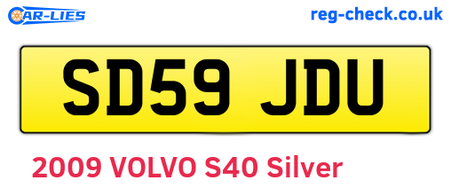 SD59JDU are the vehicle registration plates.