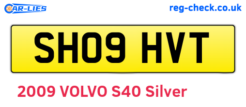 SH09HVT are the vehicle registration plates.