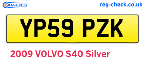 YP59PZK are the vehicle registration plates.