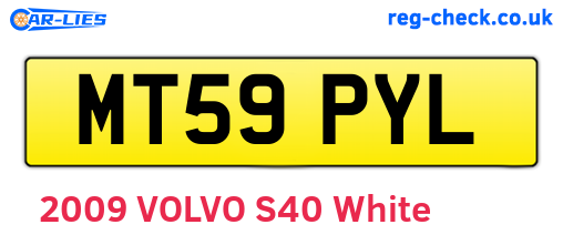 MT59PYL are the vehicle registration plates.