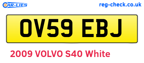 OV59EBJ are the vehicle registration plates.