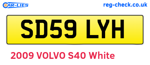 SD59LYH are the vehicle registration plates.
