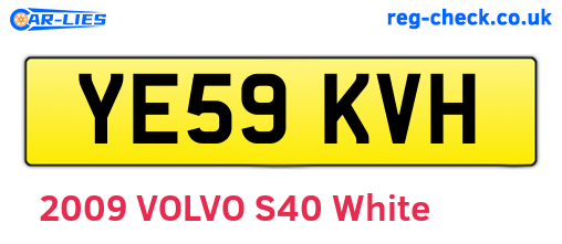 YE59KVH are the vehicle registration plates.