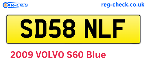 SD58NLF are the vehicle registration plates.