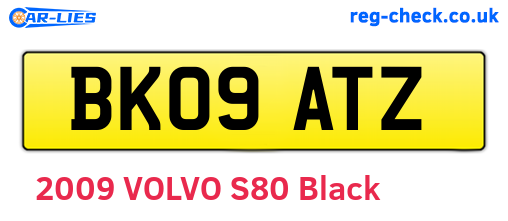 BK09ATZ are the vehicle registration plates.