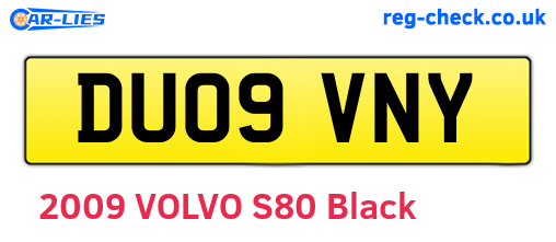 DU09VNY are the vehicle registration plates.