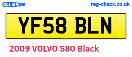 YF58BLN are the vehicle registration plates.