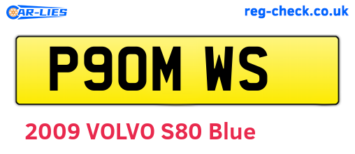 P90MWS are the vehicle registration plates.