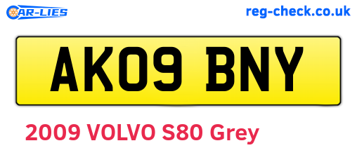 AK09BNY are the vehicle registration plates.