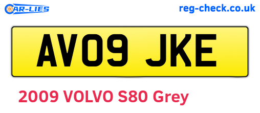 AV09JKE are the vehicle registration plates.