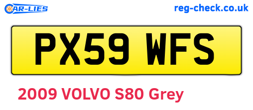 PX59WFS are the vehicle registration plates.