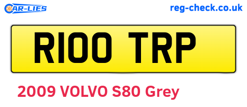 R100TRP are the vehicle registration plates.