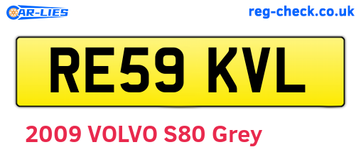 RE59KVL are the vehicle registration plates.