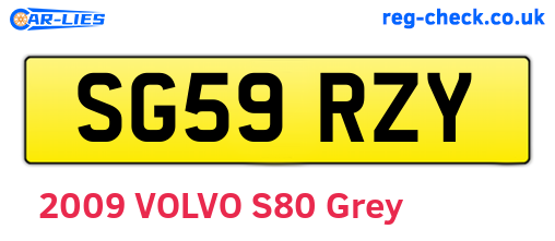 SG59RZY are the vehicle registration plates.