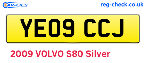 YE09CCJ are the vehicle registration plates.