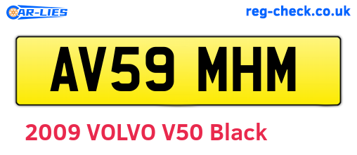 AV59MHM are the vehicle registration plates.