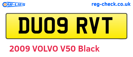 DU09RVT are the vehicle registration plates.