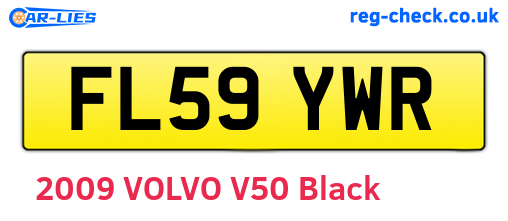 FL59YWR are the vehicle registration plates.