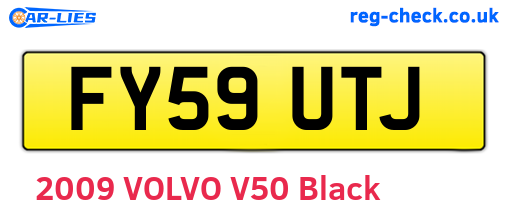 FY59UTJ are the vehicle registration plates.