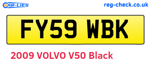 FY59WBK are the vehicle registration plates.