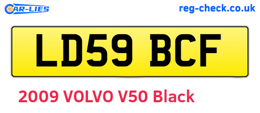 LD59BCF are the vehicle registration plates.