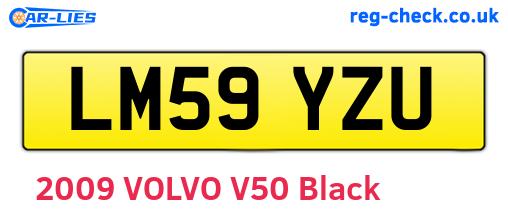 LM59YZU are the vehicle registration plates.