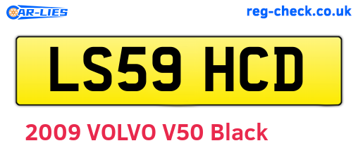 LS59HCD are the vehicle registration plates.
