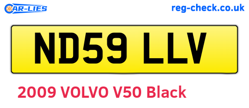 ND59LLV are the vehicle registration plates.