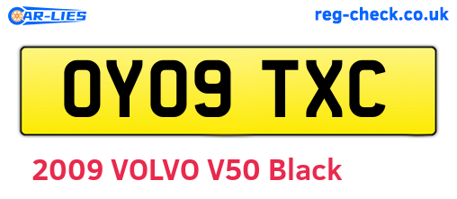 OY09TXC are the vehicle registration plates.