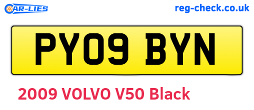 PY09BYN are the vehicle registration plates.