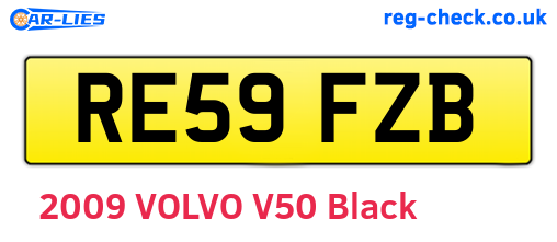 RE59FZB are the vehicle registration plates.