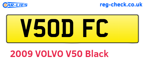 V50DFC are the vehicle registration plates.