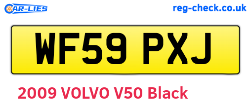 WF59PXJ are the vehicle registration plates.