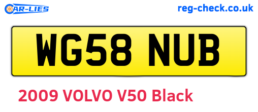 WG58NUB are the vehicle registration plates.