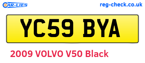 YC59BYA are the vehicle registration plates.