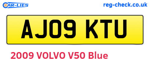 AJ09KTU are the vehicle registration plates.