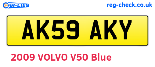 AK59AKY are the vehicle registration plates.