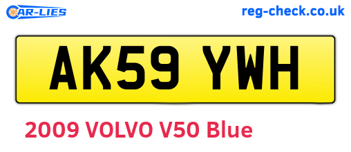 AK59YWH are the vehicle registration plates.