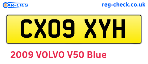 CX09XYH are the vehicle registration plates.