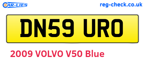 DN59URO are the vehicle registration plates.