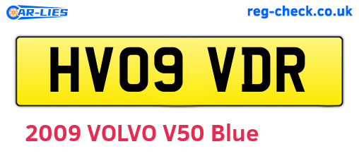 HV09VDR are the vehicle registration plates.