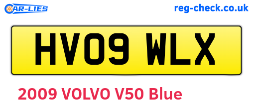 HV09WLX are the vehicle registration plates.