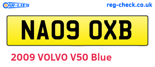 NA09OXB are the vehicle registration plates.