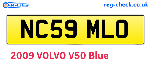 NC59MLO are the vehicle registration plates.